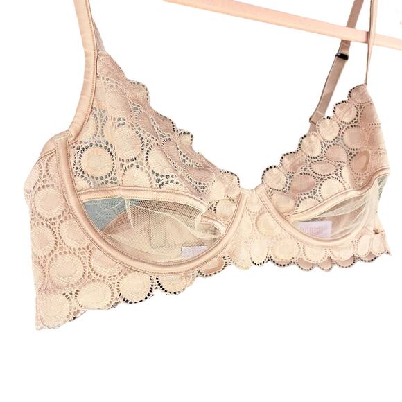 SAVAGE X FENTY Mod on the Moon Unlined Demi Bra in Gold Dust Brown Size 38B - Picture 6 of 8